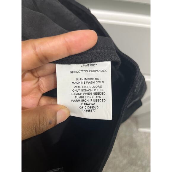 NWT Anthropologie Sanctuary Black Velveteen Boot Cut Pants Sz 27 - Picture 5 of 7